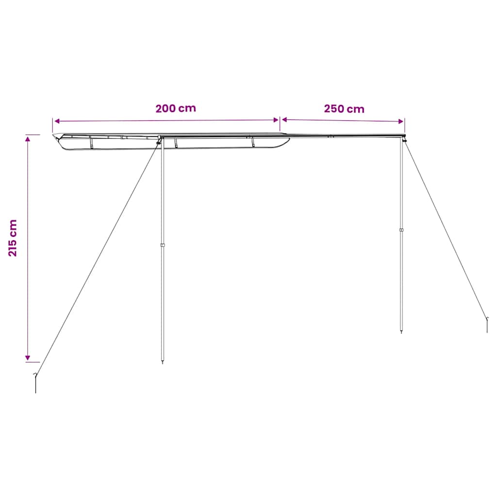 Tenda za kamp-prikolicu i karavan 2 x 2,5 x 2,15 m bež