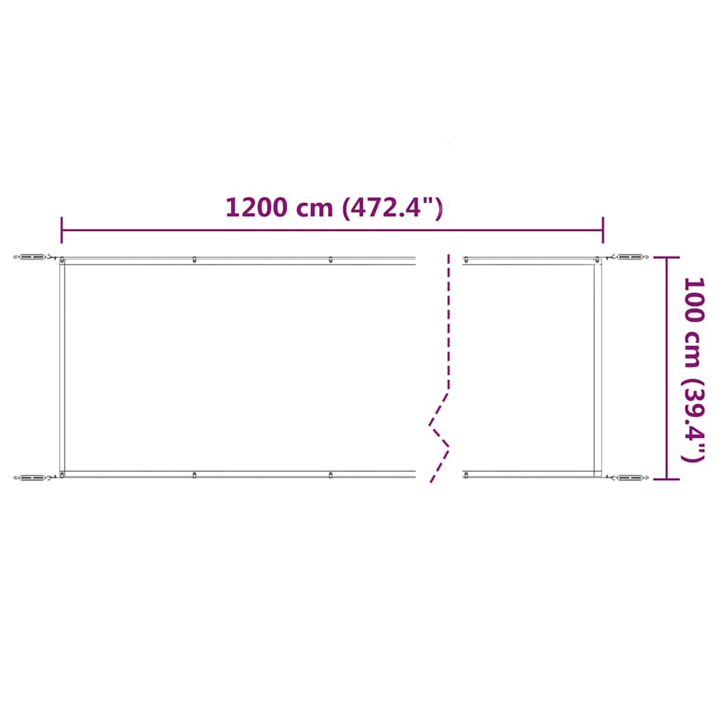 Okomita tenda plava 100 x 1200 cm od tkanine Oxford