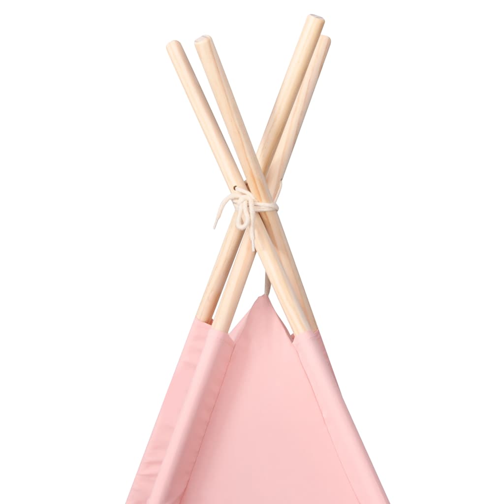 Dječji šator tipi od breskvine kore ružičasti 120x120x150 cm