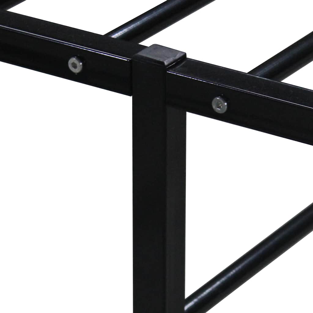 Okvir za krevet crni metalni 200 x 200 cm