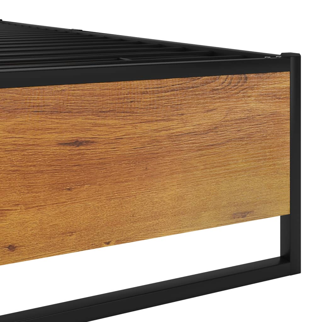 Okvir za krevet crni metalni 90 x 200 cm