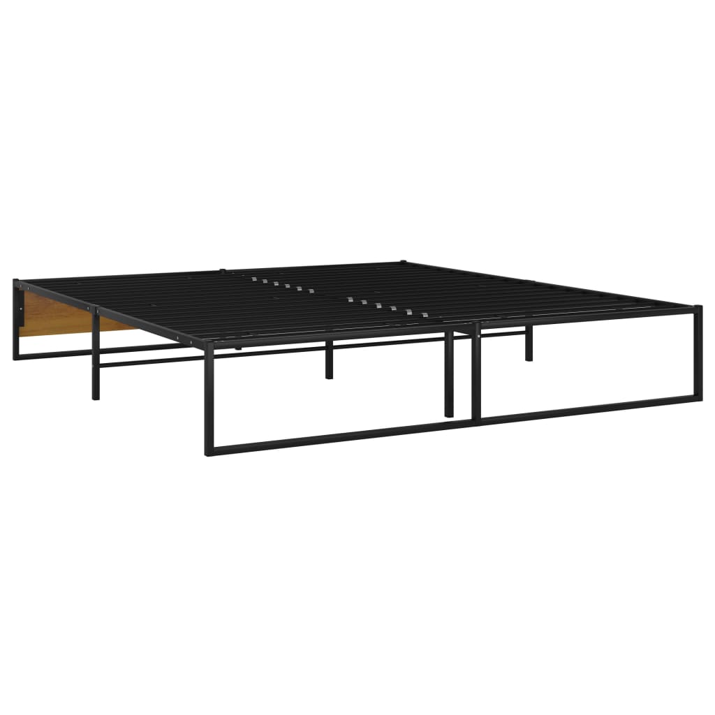 Okvir za krevet crni metalni 200 x 200 cm