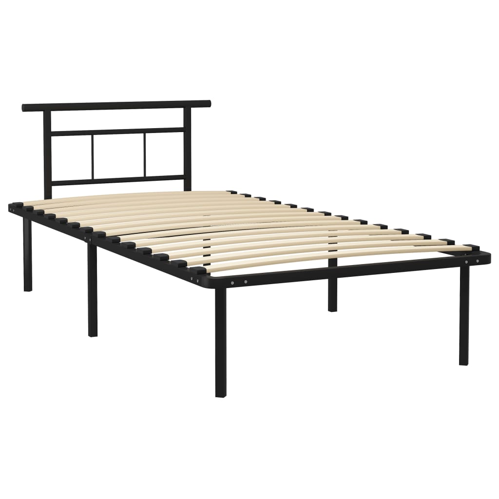 Okvir za krevet crni metalni 100 x 200 cm