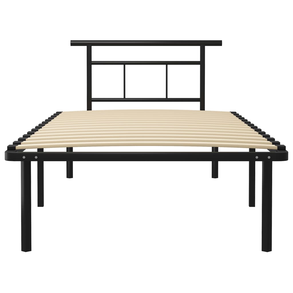 Okvir za krevet crni metalni 100 x 200 cm