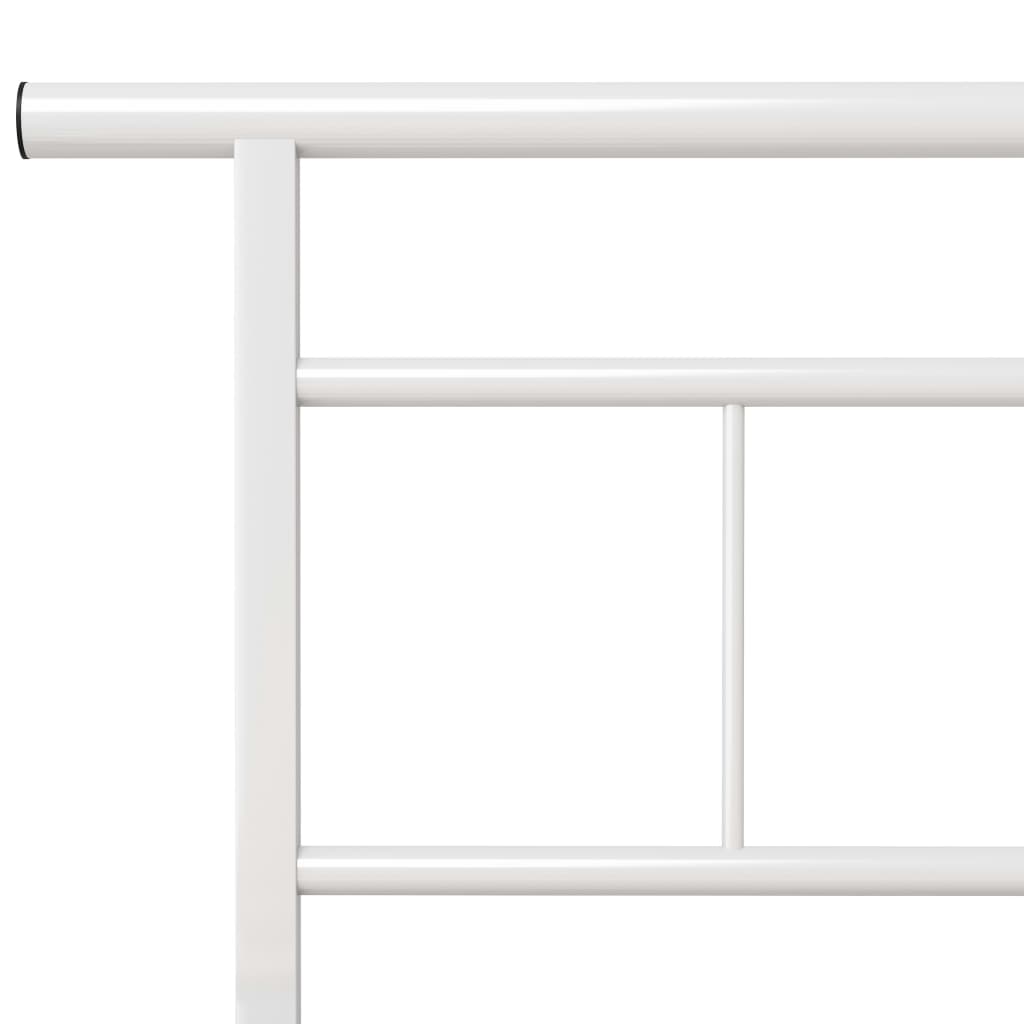 Okvir za krevet bijeli metalni 100 x 200 cm