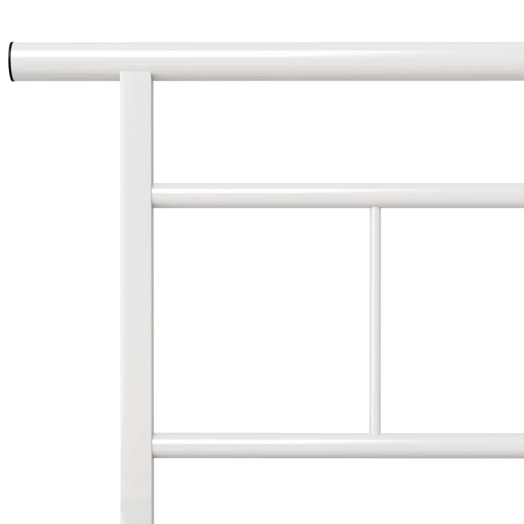 Okvir za krevet bijeli metalni 100 x 200 cm