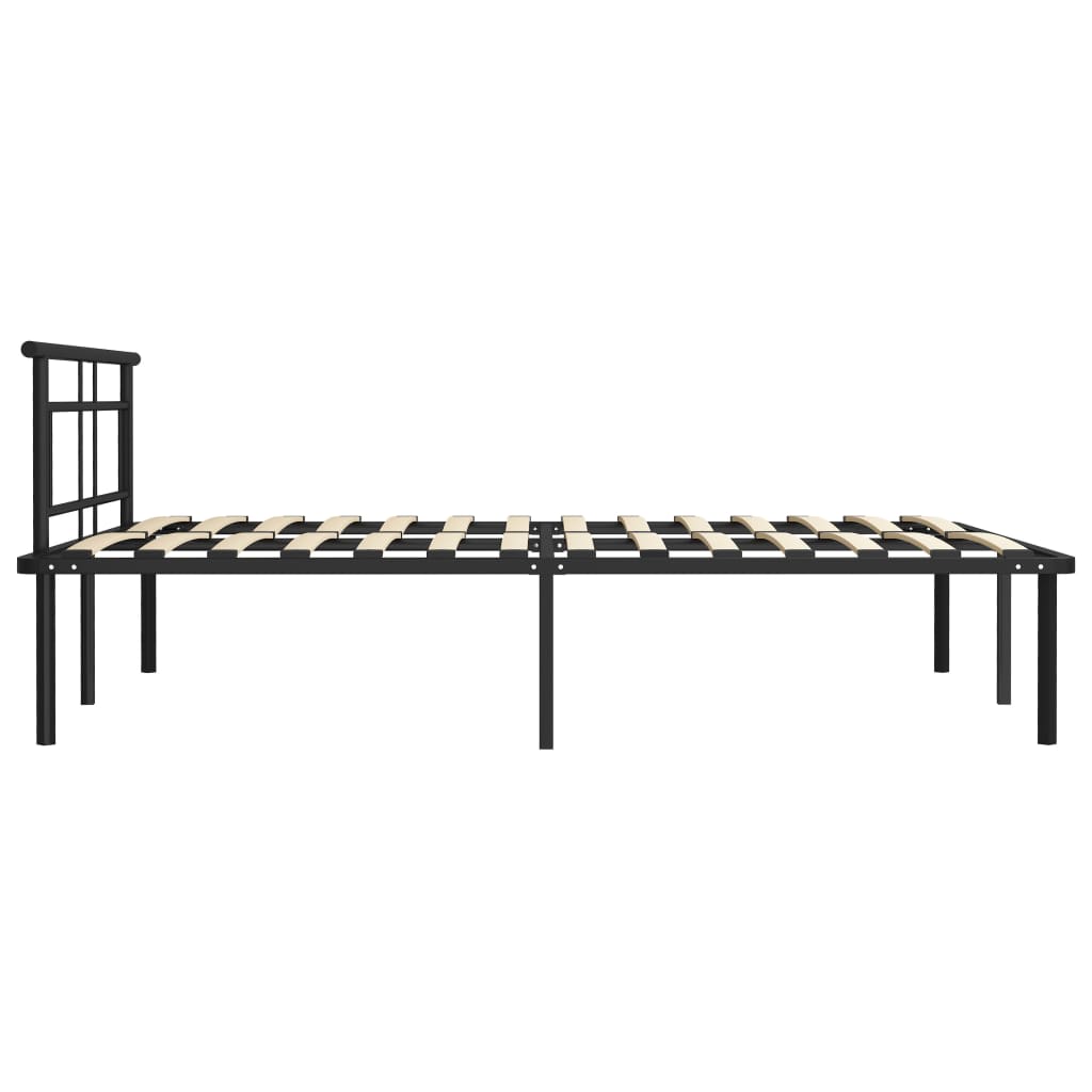 Okvir za krevet crni metalni 160 x 200 cm