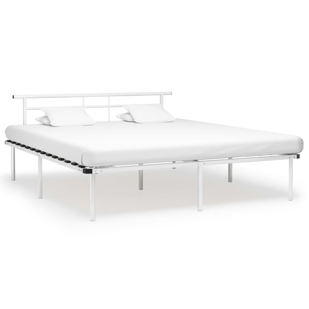 Okvir za krevet bijeli metalni 180 x 200 cm