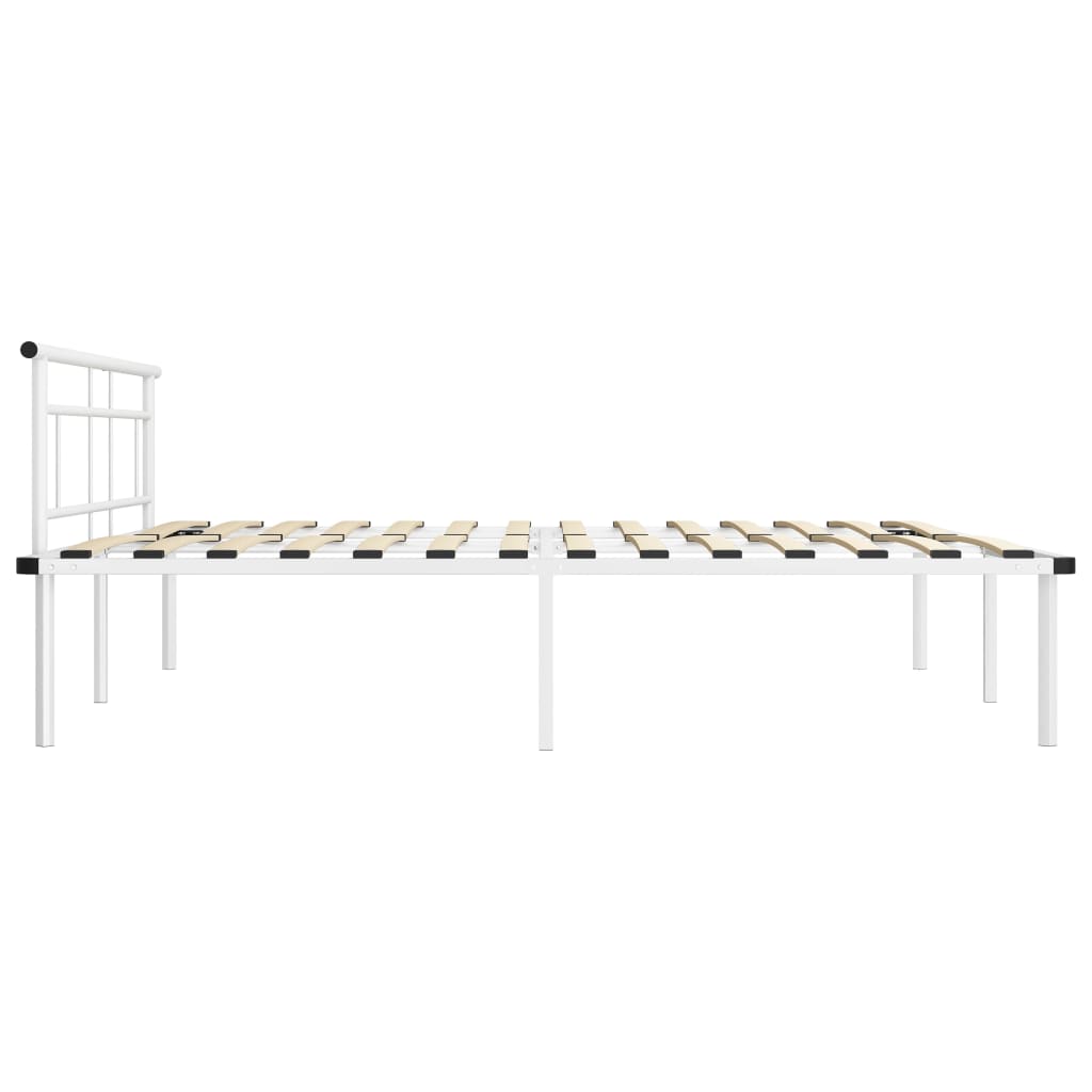 Okvir za krevet bijeli metalni 200 x 200 cm