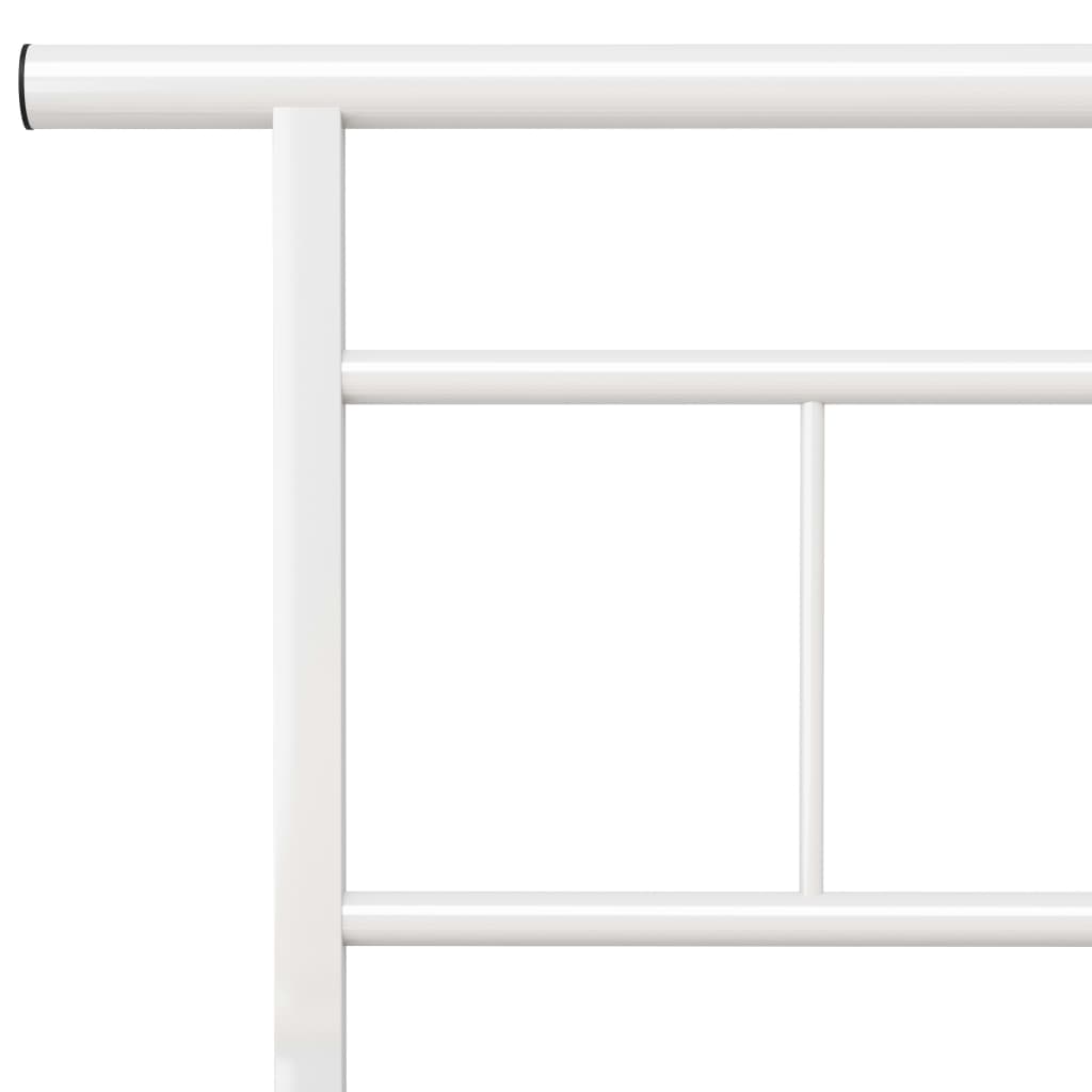 Okvir za krevet bijeli metalni 200 x 200 cm