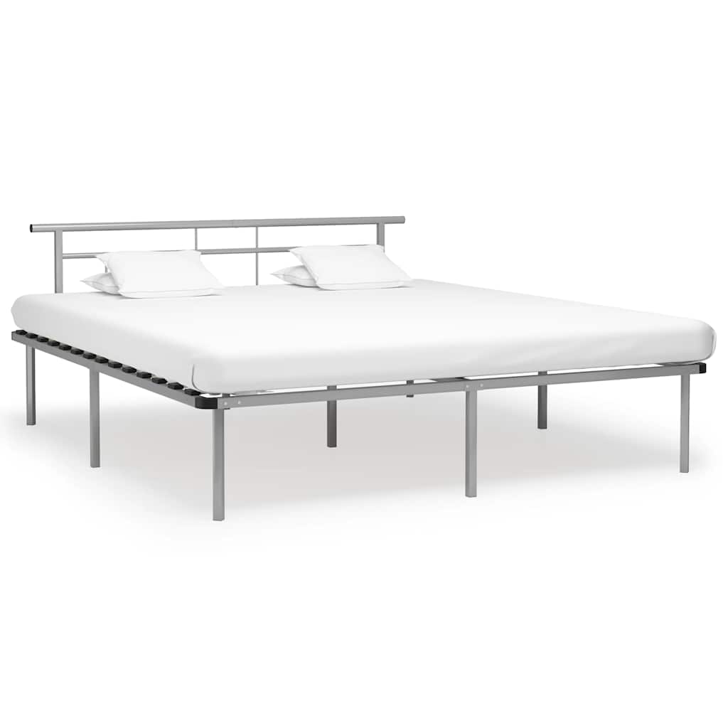 Okvir za krevet sivi metalni 200 x 200 cm