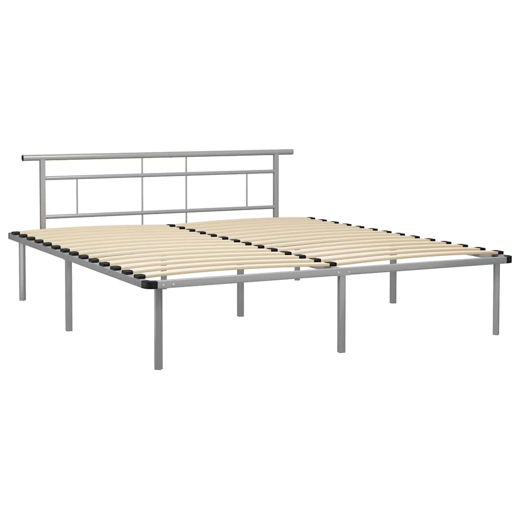 Okvir za krevet sivi metalni 200 x 200 cm