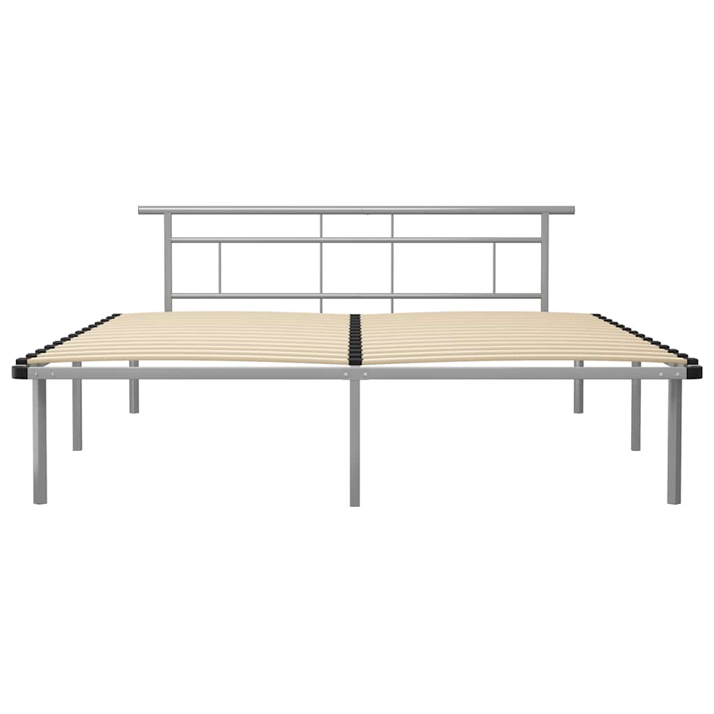 Okvir za krevet sivi metalni 200 x 200 cm