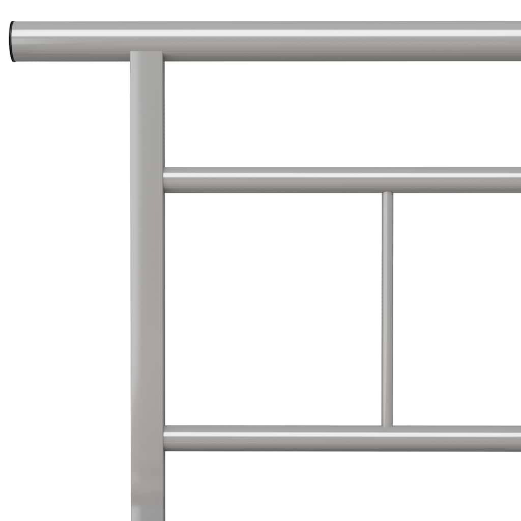 Okvir za krevet sivi metalni 200 x 200 cm