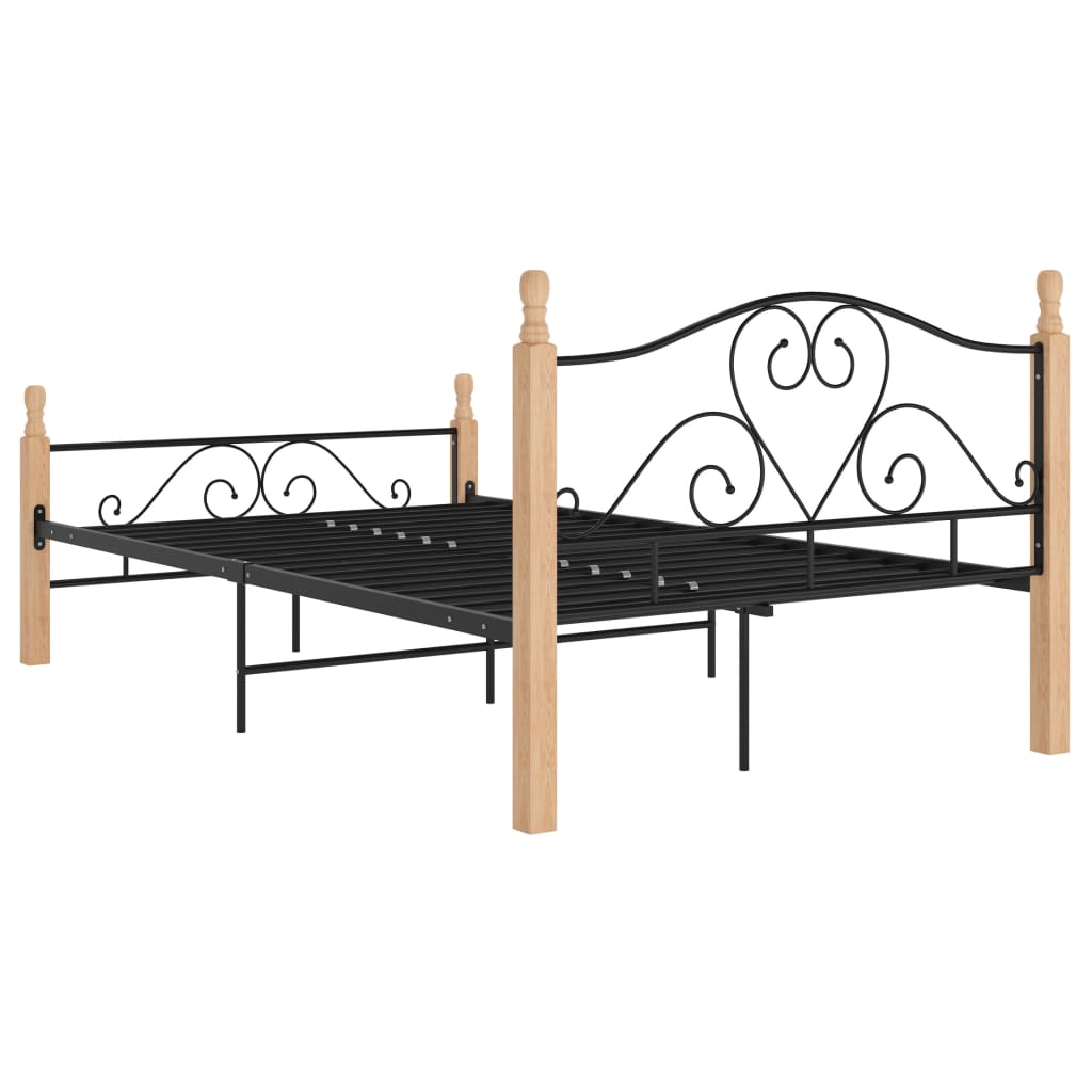 Okvir za krevet crni metalni 120 x 200 cm
