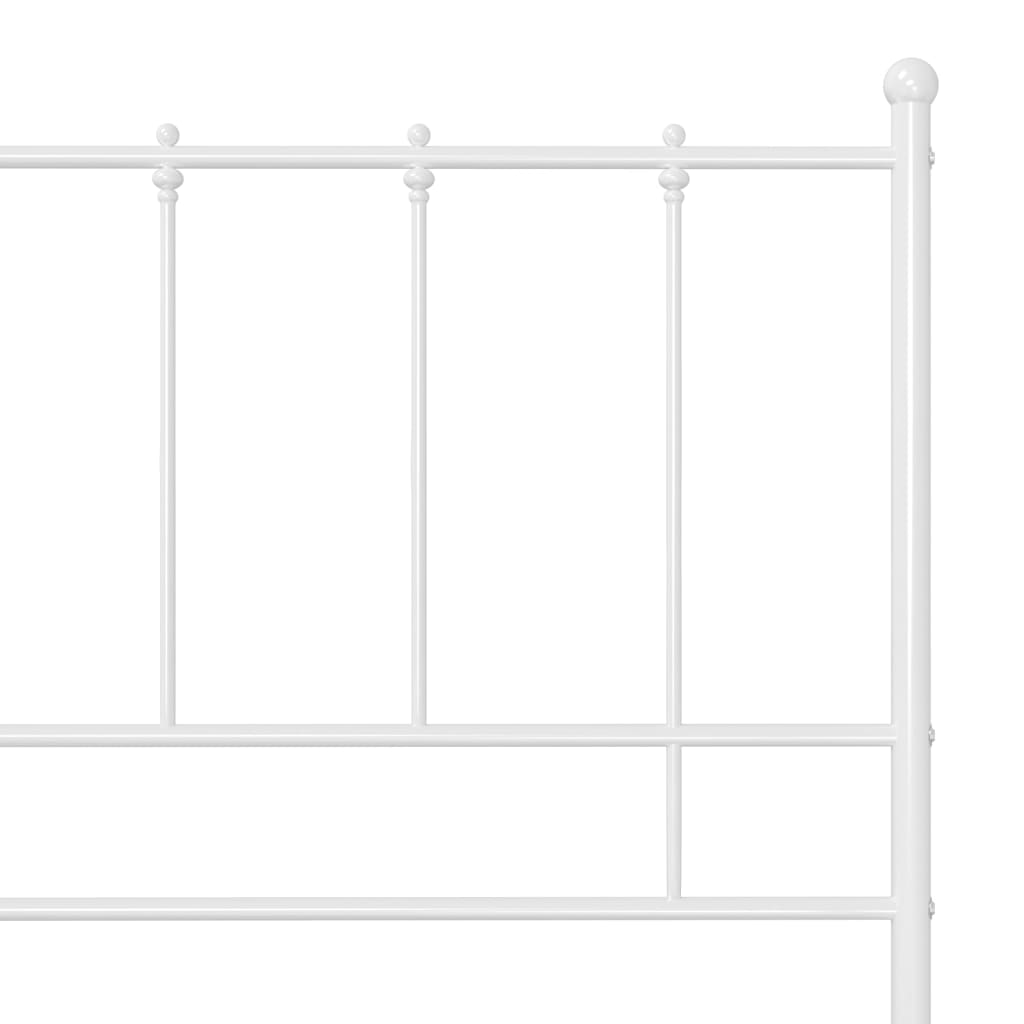 Okvir za krevet bijeli metalni 120 x 200 cm