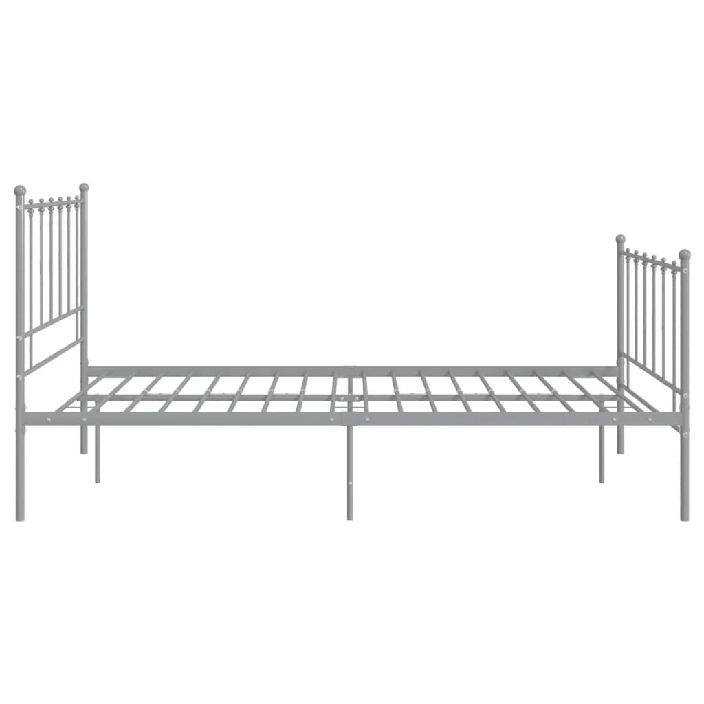 Okvir za krevet sivi metalni 120 x 200 cm