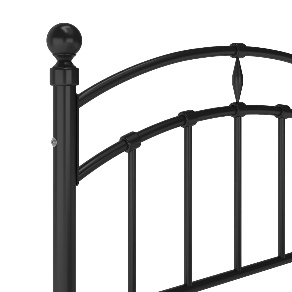 Okvir za krevet crni metalni 100 x 200 cm