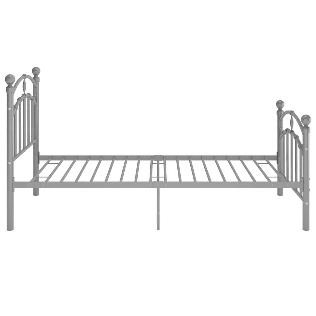 Okvir za krevet sivi metalni 100 x 200 cm