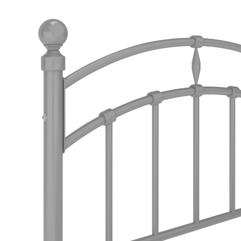 Okvir za krevet sivi metalni 100 x 200 cm
