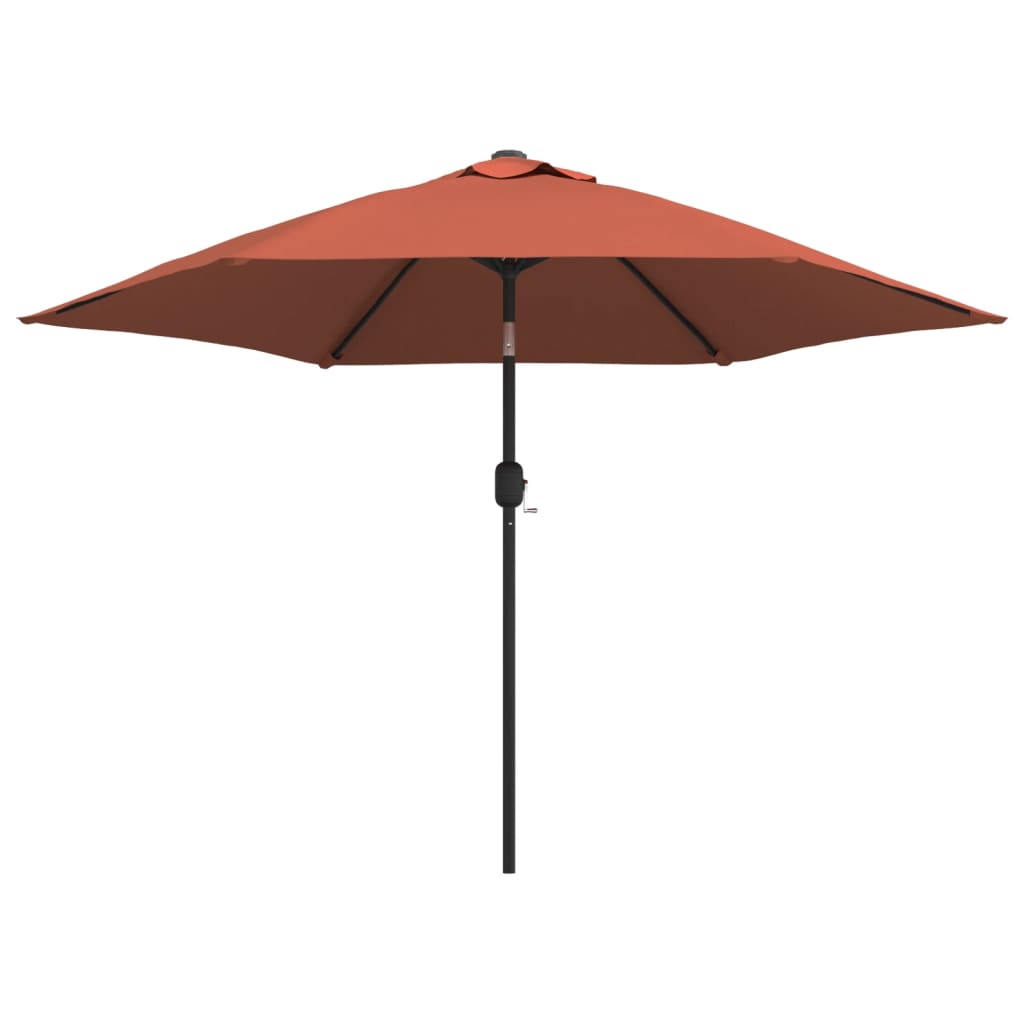 Vrtni suncobran s metalnim stupom 300 cm terakota