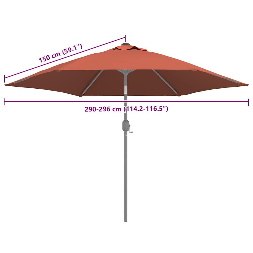 Zamjenska tkanina za vrtni suncobran boja cigle 300 cm