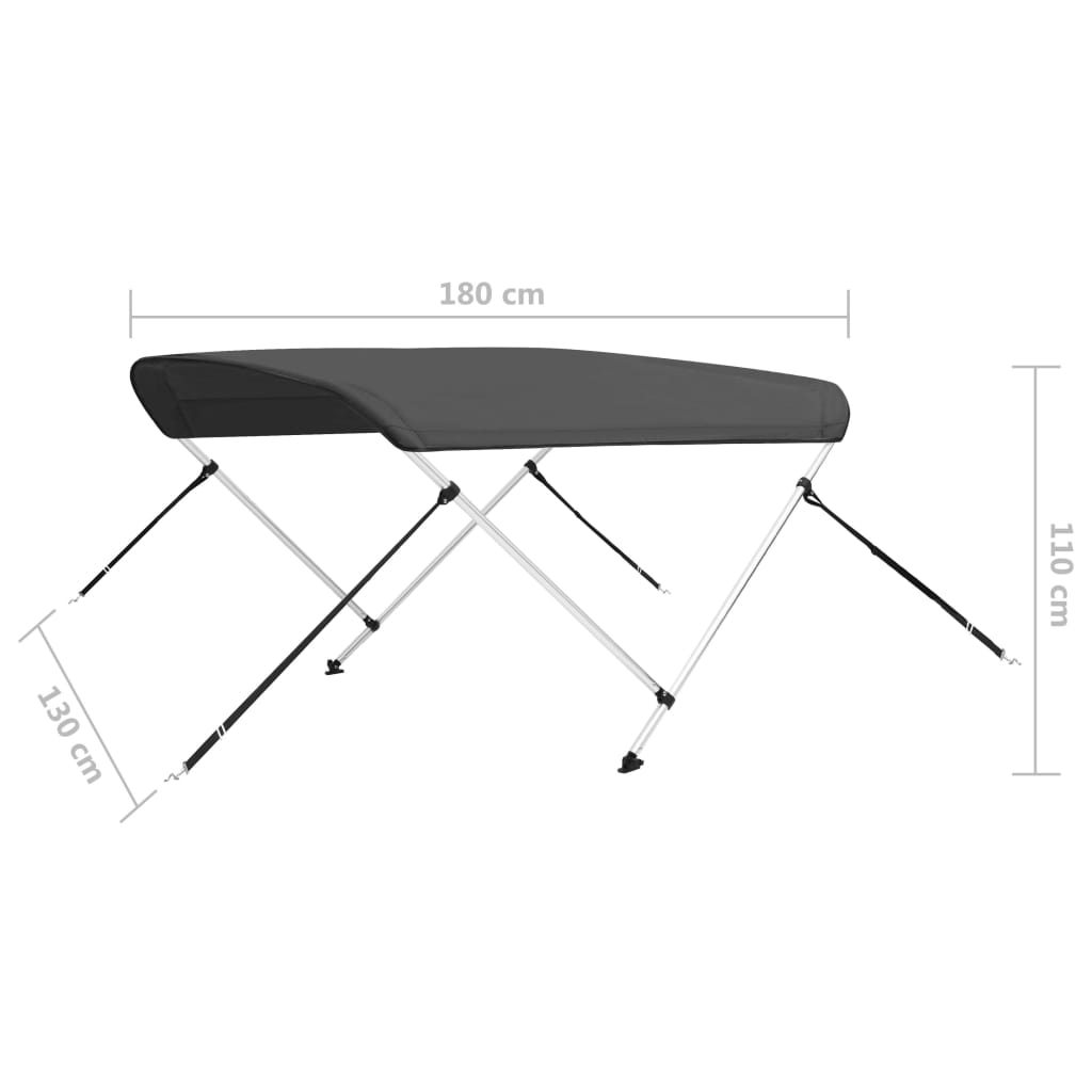 Tenda bimini s 2 luka antracit 180 x 130 x 110 cm
