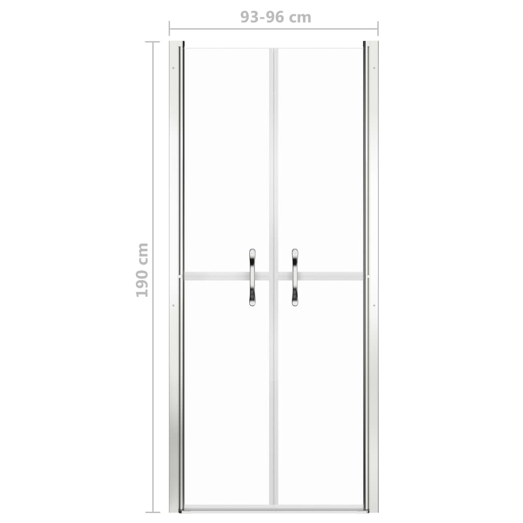 Vrata za tuš-kabinu prozirna ESG 96 x 190 cm