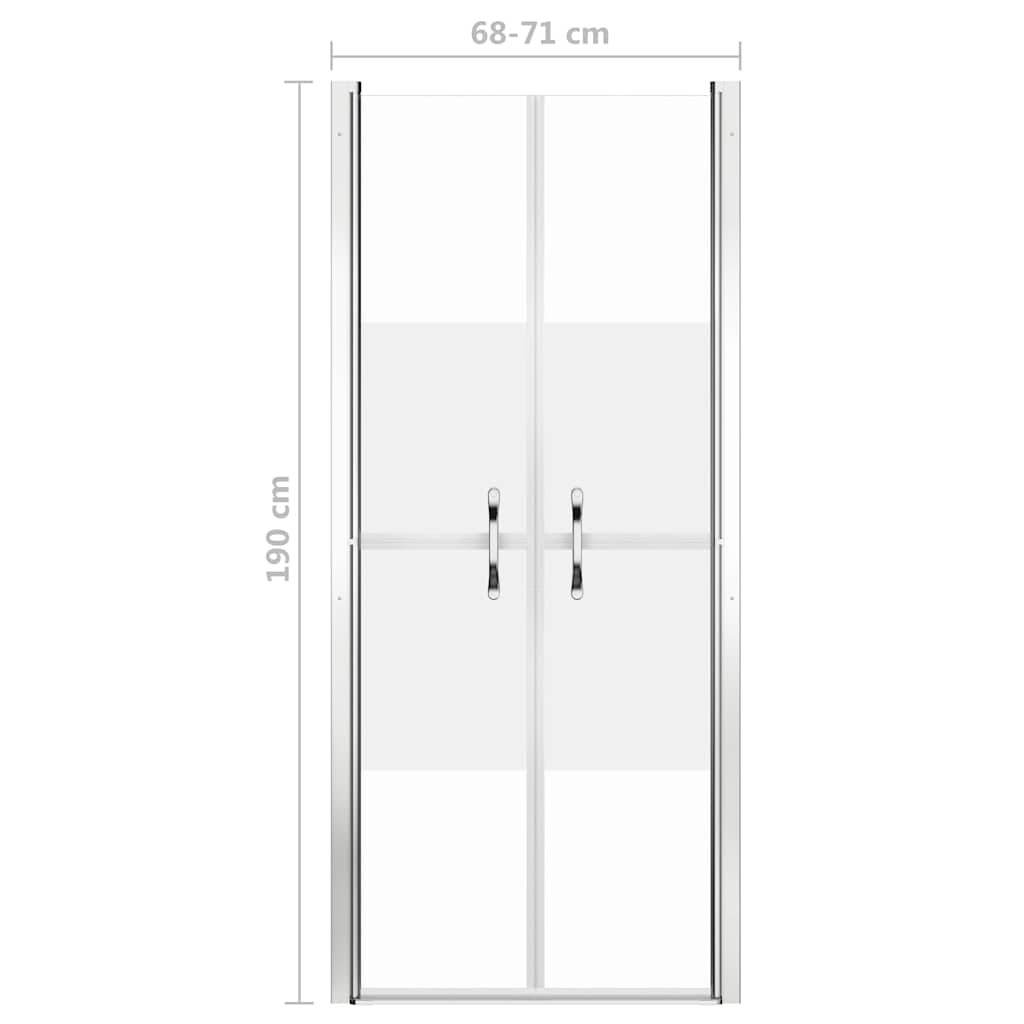Vrata za tuš-kabinu napola matirana ESG 71 x 190 cm