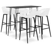 5-dijelni barski set crno-bijeli