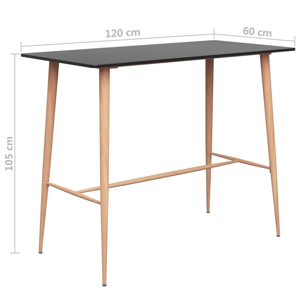 7-dijelni barski set crno-bijeli