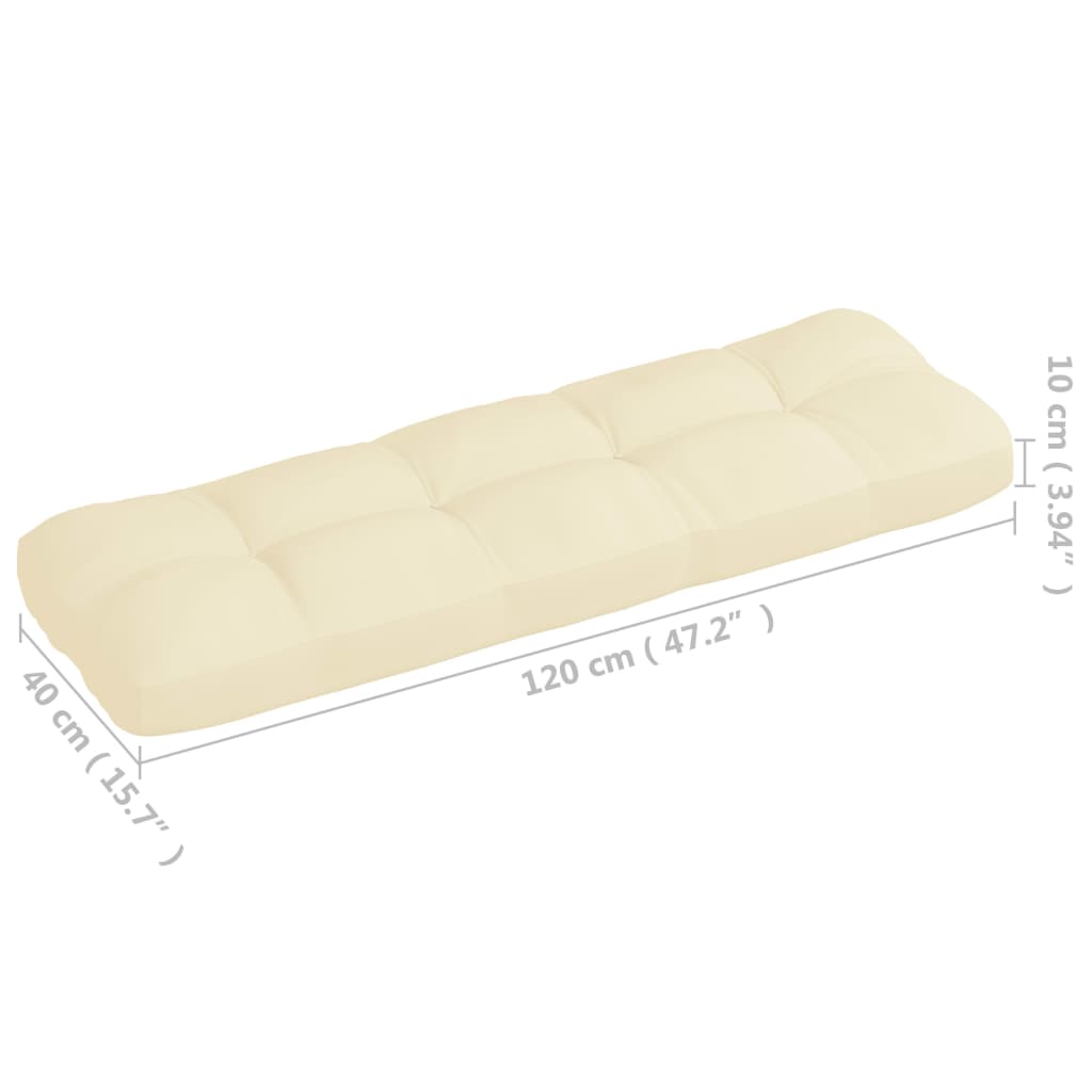 Jastuci za sofu od paleta 7 kom krem