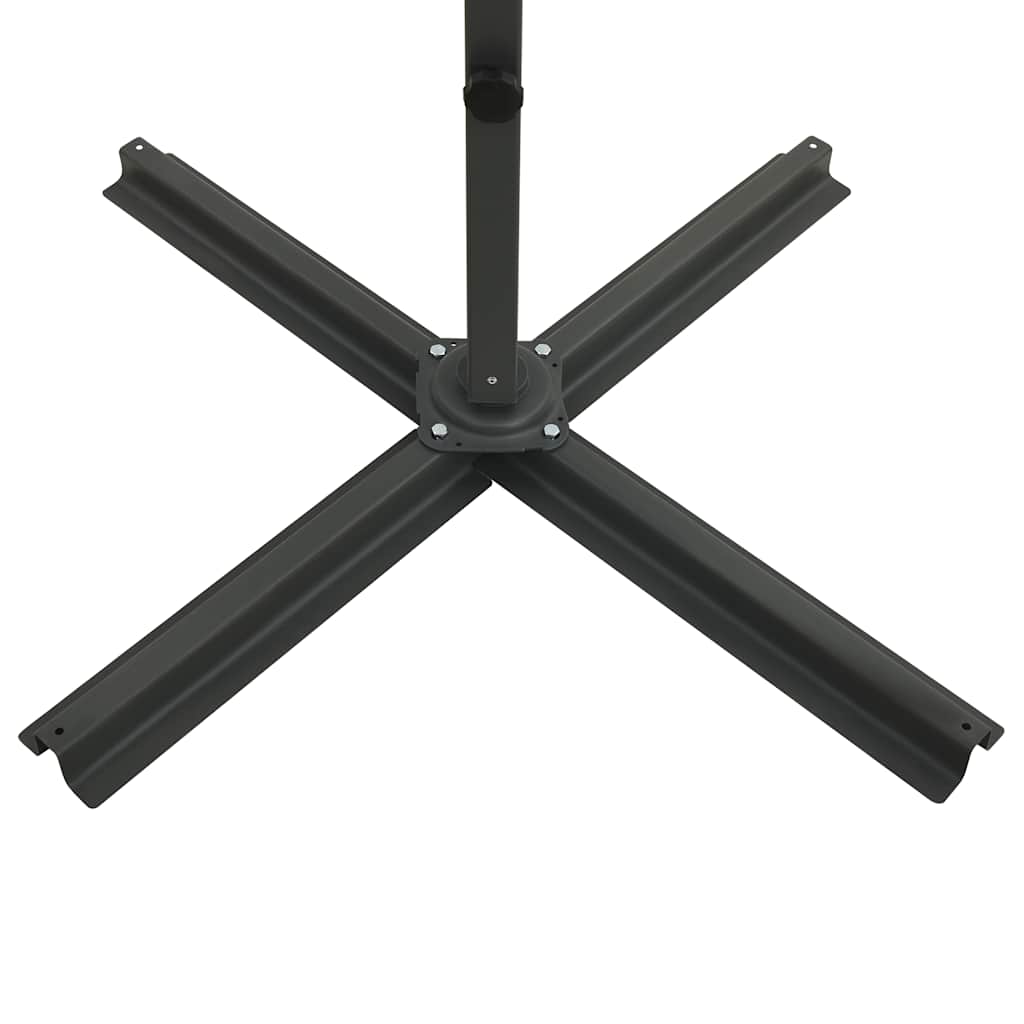 Konzolni vrtni suncobran sa stupom LED 250 cm terakota