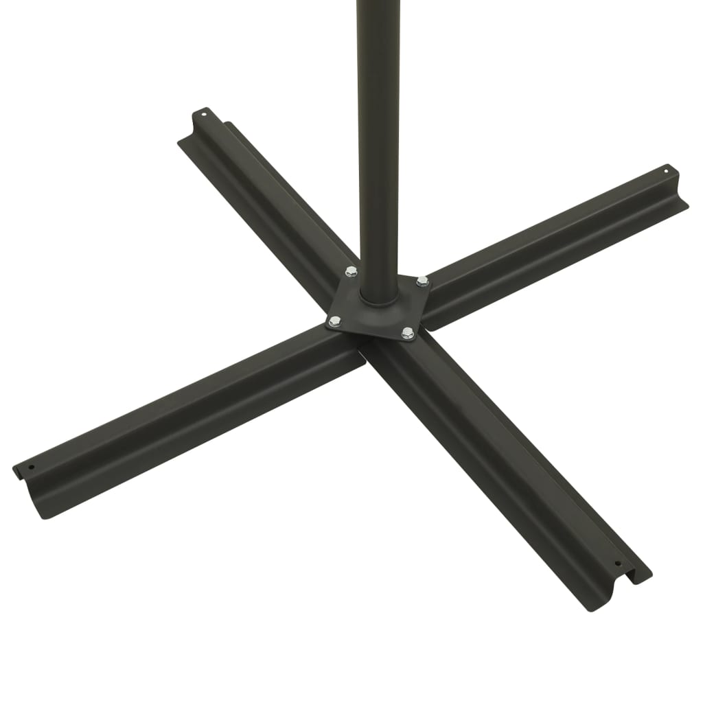 Konzolni vrtni suncobran sa stupom i LED svjetlima 300 cm bordo