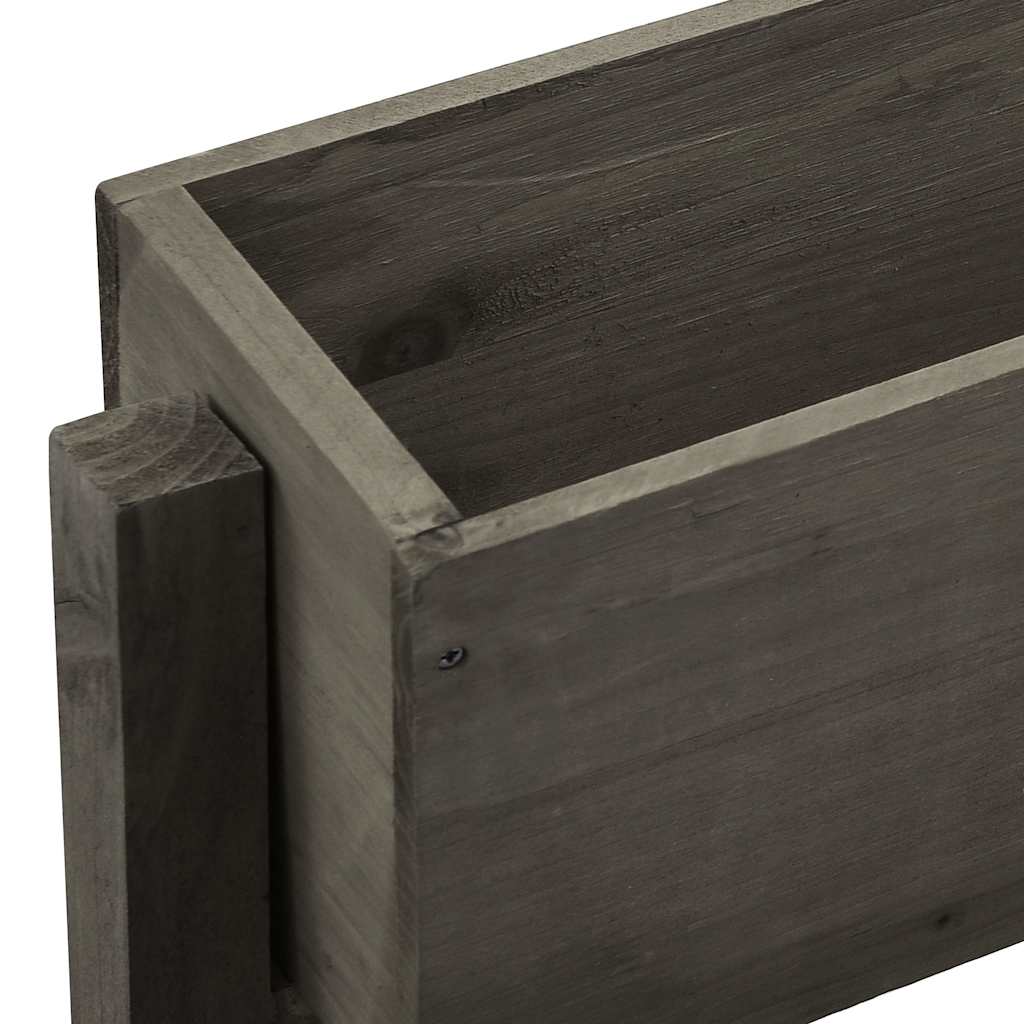 Sklopiva vrtna sadilica siva 60 x 14 x 75 cm masivna jelovina