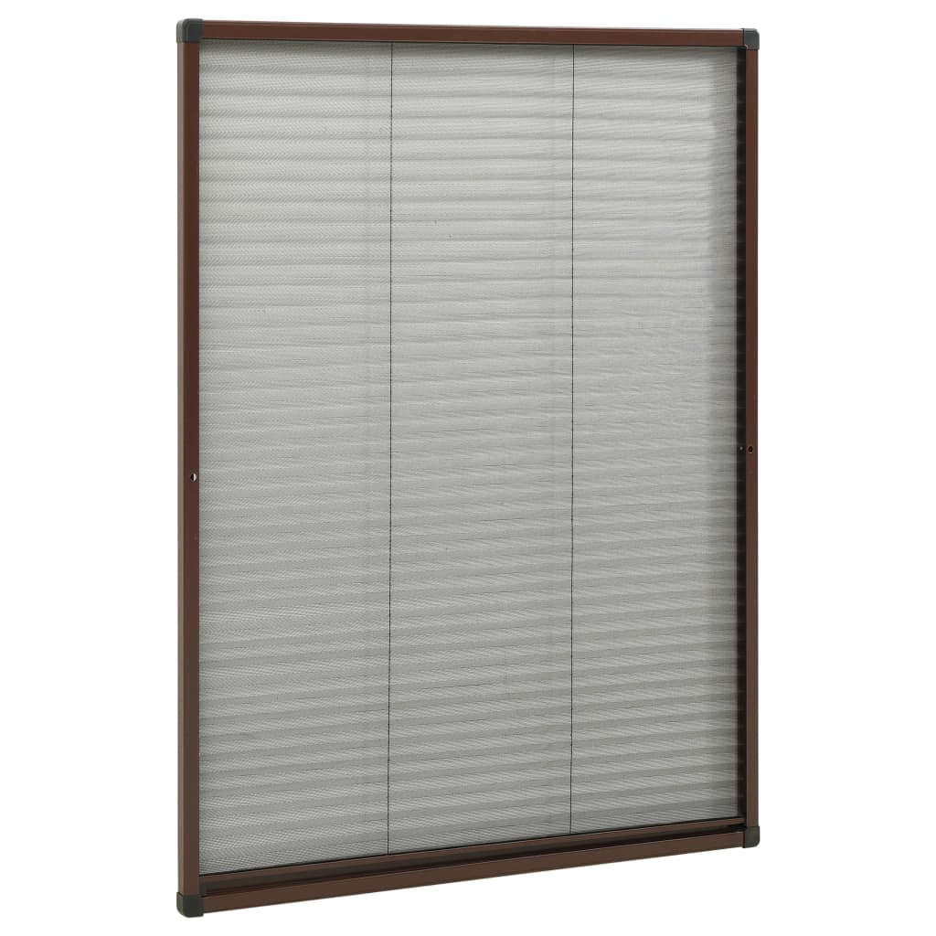 Zaslon protiv insekata za prozore aluminijski smeđi 80 x 120 cm