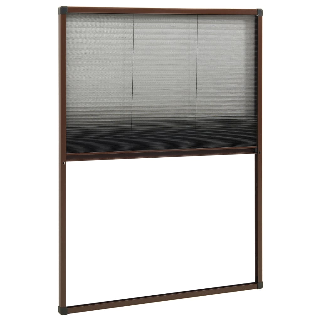 Zaslon protiv insekata za prozore aluminijski smeđi 80 x 120 cm