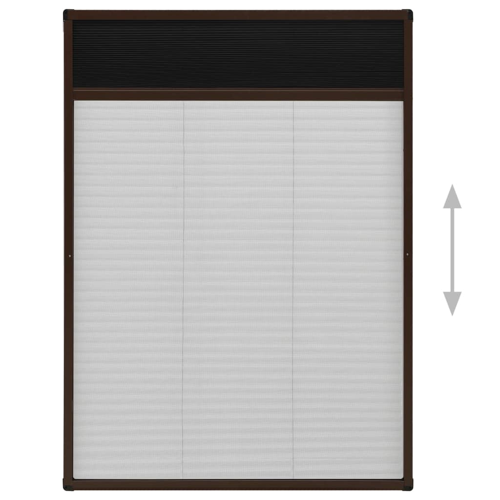 Zaslon protiv insekata za prozore aluminijski smeđi 80 x 120 cm