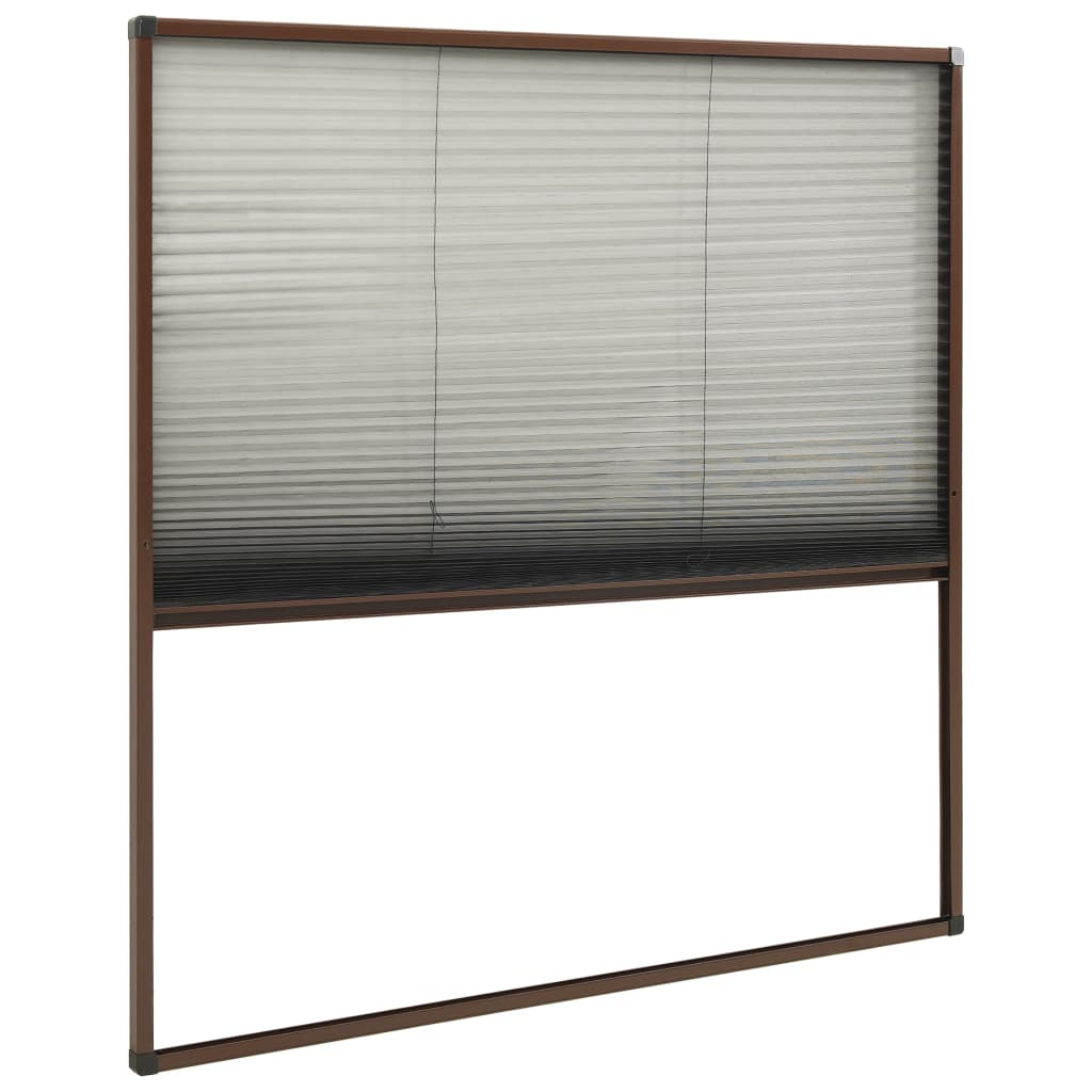 Zaslon protiv insekata za prozore aluminijski smeđi 120x120 cm