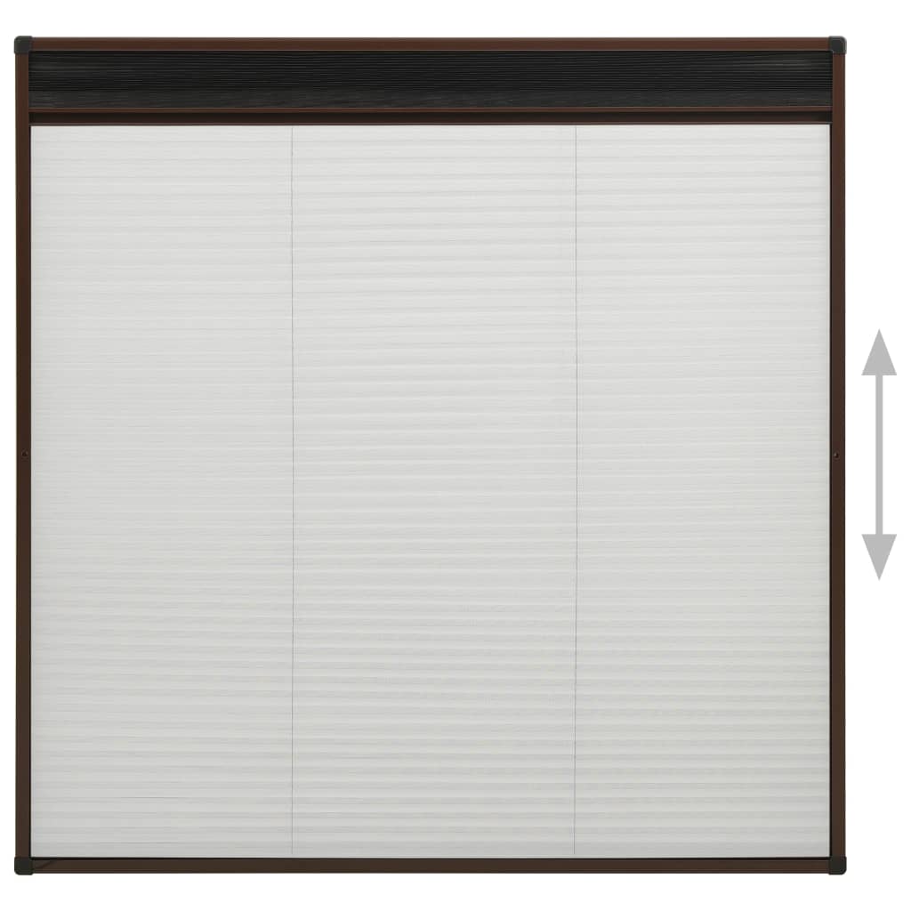 Zaslon protiv insekata za prozore aluminijski smeđi 120x120 cm