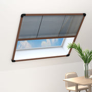 Zaslon protiv insekata za prozore aluminijski smeđi 120x120 cm