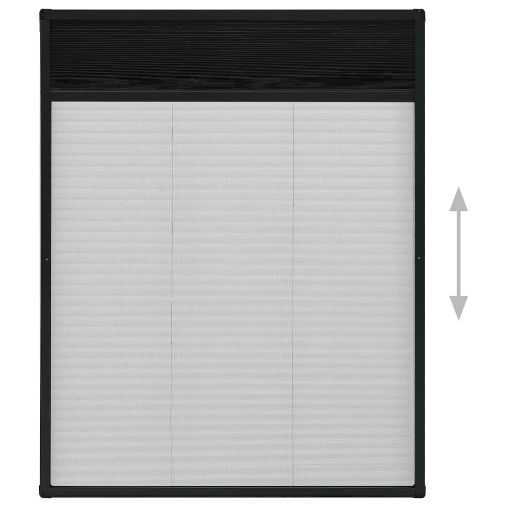 Zaslon protiv insekata za prozore antracit 80x100 cm aluminij