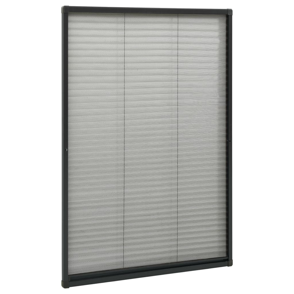 Zaslon protiv insekata za prozore antracit 80 x 160 cm aluminij