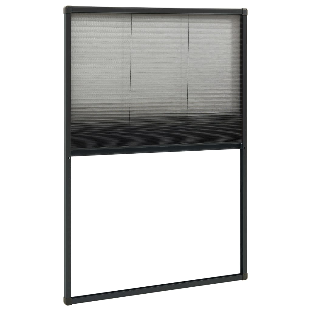 Zaslon protiv insekata za prozore antracit 80 x 160 cm aluminij
