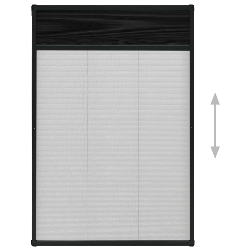 Zaslon protiv insekata za prozore antracit 80 x 160 cm aluminij