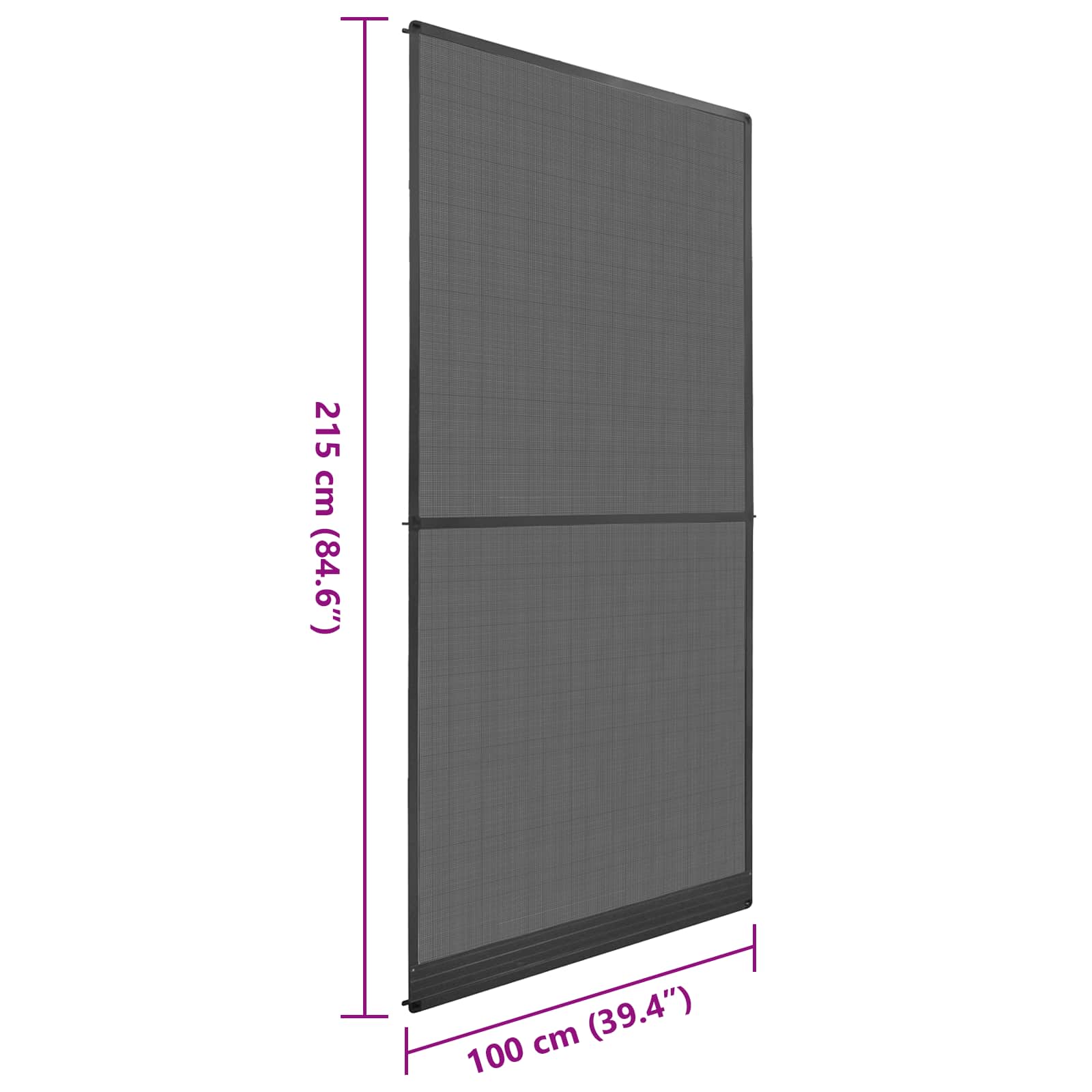 Zaslon za insekte s čepom Antracit i crna 100 x 215 cm