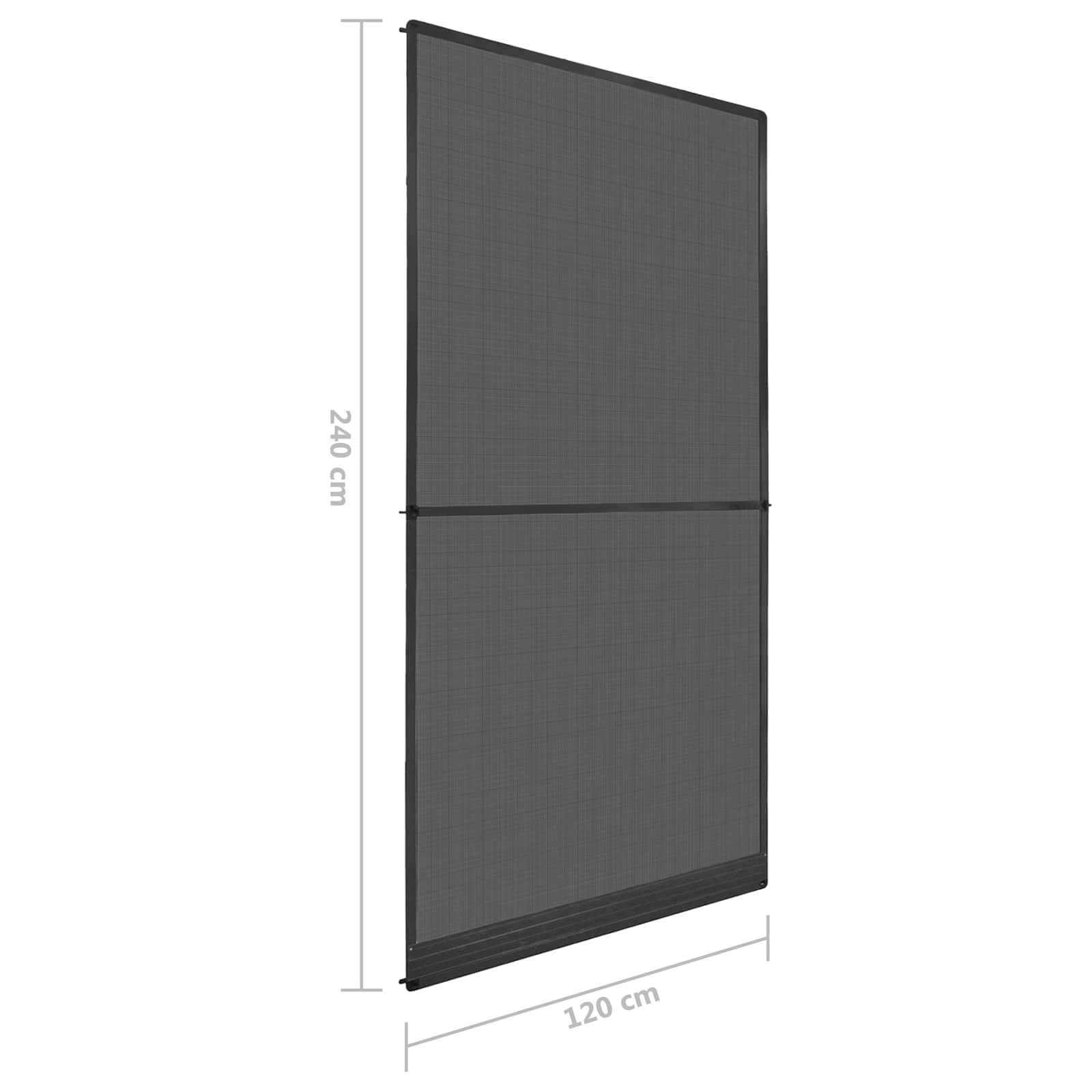 Zaslon za insekte s čepom Antracit i crna 120 x 240 cm