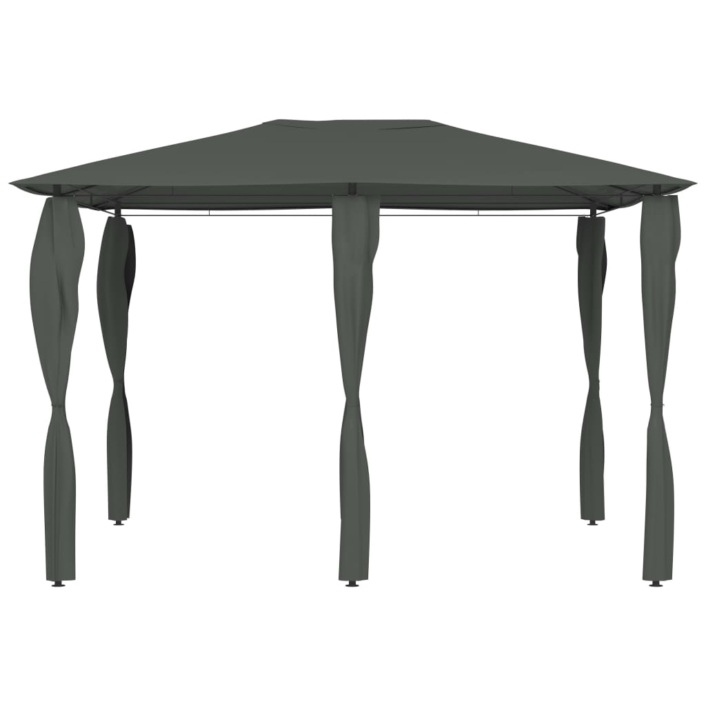 Sjenica s navlakama za stupove 3 x 4 x 2,6 m antracit 160 g/m²