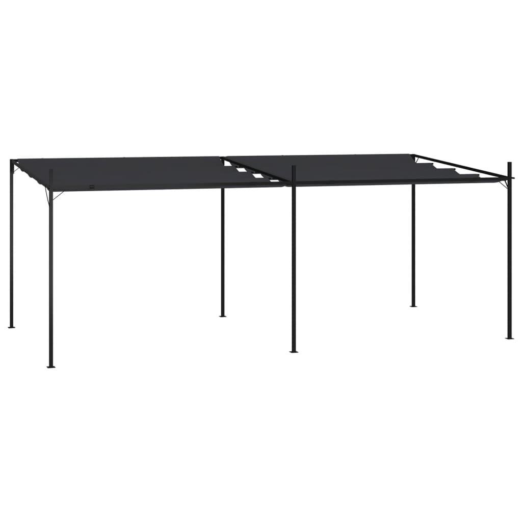 Sjenica s pomičnim krovom 600 x 300 x 233 cm antracit