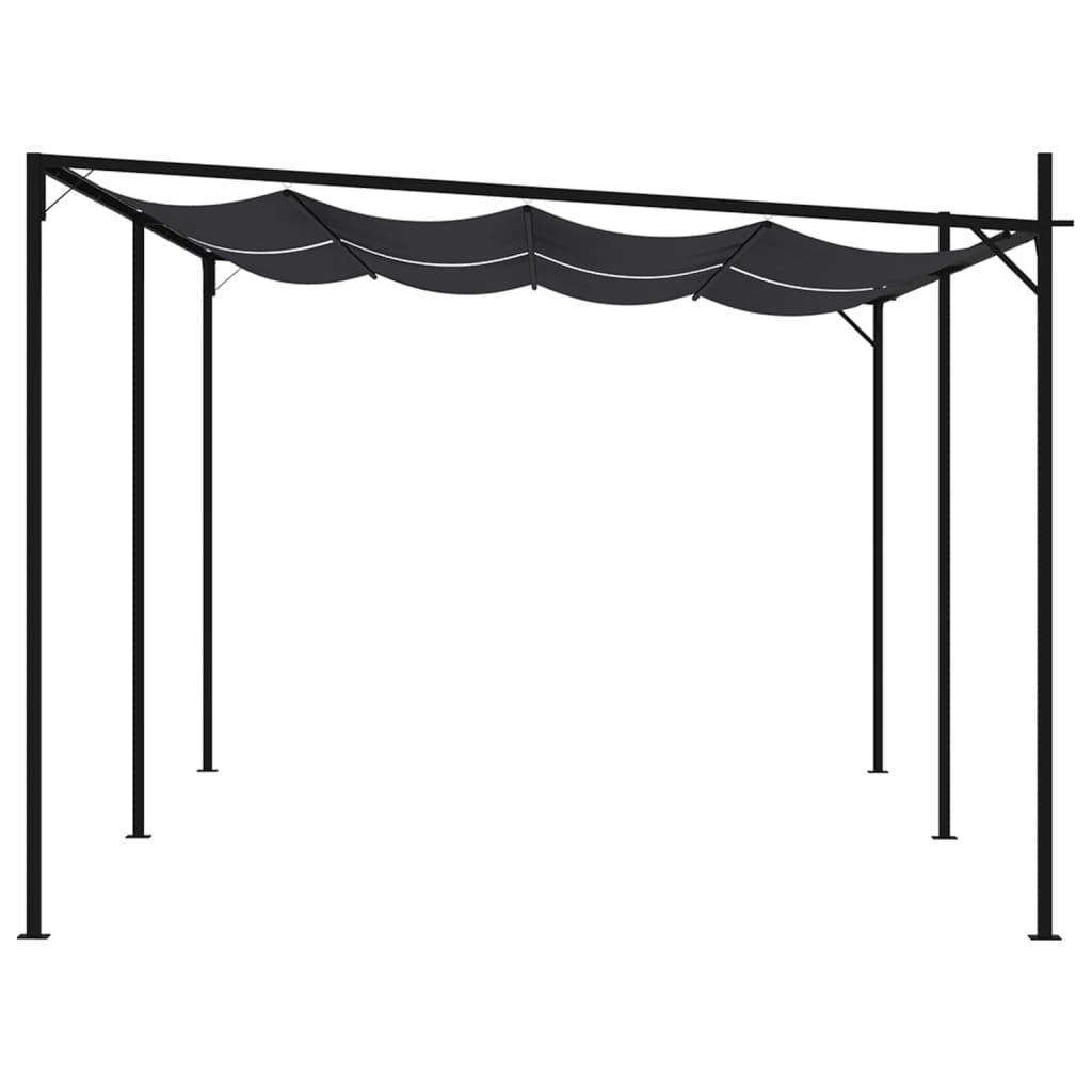 Sjenica s pomičnim krovom 600 x 300 x 233 cm antracit